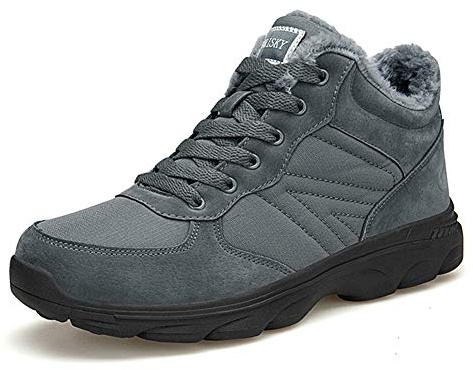 TORISKY Uomo Donna Stivali Invernali Outdoor Caldo Cotone Scarpe Piatto Caviglia Stivaletti Neve 36-46EU（6919-Grey44）