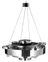 Fink BELLANI, Kranz, Aluminium, vernickelt, silberfarben, L. 50 cm, B. 50 cm, H. 24 cm, D. 51 cm