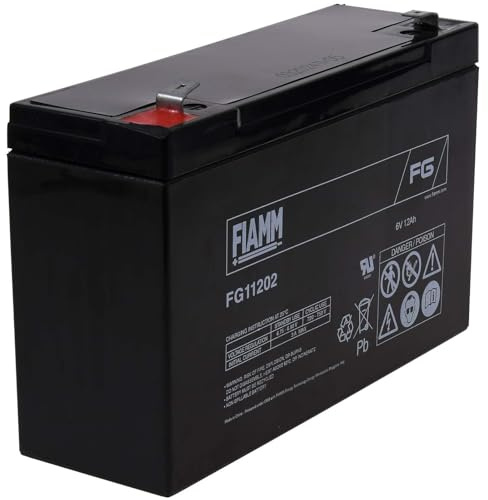 FIAMM Ersatz-Akku FG11202 VDs 6V 12Ah für Köderboot, Baitbott, Futterboot, 6V, Lead-Acid