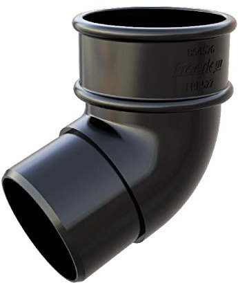 Black Round Downpipe 112.5 Degree Offset Bend, Freeflow Rain Water Systems