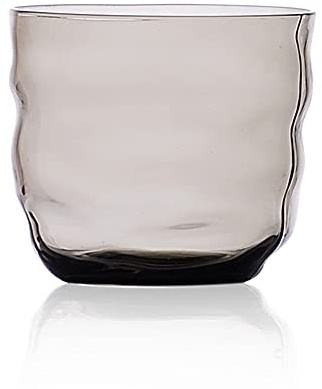 Ichendorf Milano Set di 6 Tumbler Smoke | Collezione Poseidon | 34 cl | Vetro | Soffiato a Bocca e Lavorato a Mano