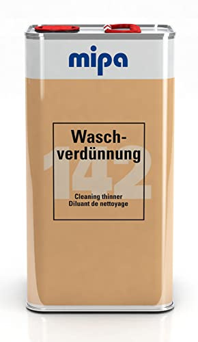 MIPA Waschverdünnung 5 Liter - Effektive Universalverdünnung zur Reinigung | Hochwirksames Speziallösungsmittel zur Reinigung & Entfettung,hochwertig,farblos,vielseitig,mittelflüchtig