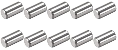 METALLIXITY 15Stk Dübelstifte 5x10mm 304 Edelstahl Regalstifte | für Metall Gerät Möbel Einbau DIY