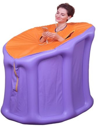 Couverture de sauna infrarouge Tente de sauna gonflable avec pompe à air, tente de sauna en PVC, sauna à vapeur portable, thérapie de désintoxication for perdre du poids (générateur de vapeur non incl
