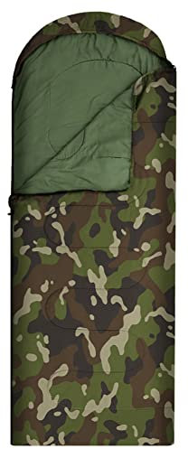 Tassety Erwachsene Camouflage Reiseschlafsack Outdoor Camping Schlafsack Warm Winter Baumwolle Schlafsack Verdickt (1 Stück)
