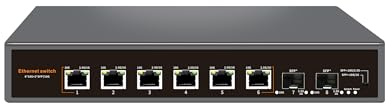 Commutateur Ethernet Non géré 10G avec 6 Ports 10G Base-T et 2 Ports de Liaison Montante 10G SFP, Compatible avec 1000/2500/10000 Mbps, Fonction VLAN, Plug & Play, commutateur réseau 10 GB (8)