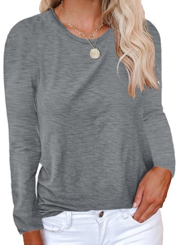 Cicy Bell T-shirt da donna a maniche corte per donna, top casual, girocollo, estivo, in cotone, XXL