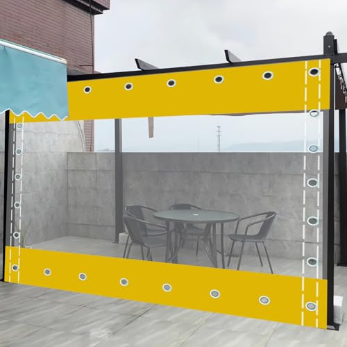 Pannelli Laterali Impermeabili per Pergola Tende Trasparente con Occhielli,Telone Tende Balcone Trasparenti per Esterni,Terrazze,Giardino,Balcone Portico (altezza x larghezza) 0,8x0,8m/2.62x2.62ft