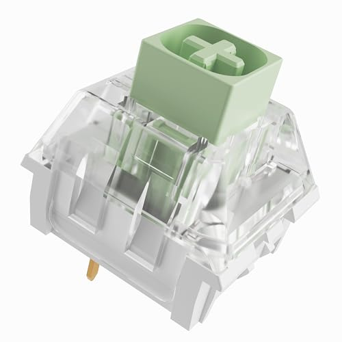 Mciepny Kailh Box Jade Clicky Switch, 3 pines, 50 gf, a prueba de polvo y resistente al agua, interruptor de juego de escritura para teclados mecánicos MX (jade, 10 unidades