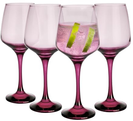 Glasmark KROSNO, 300 ml, lot de 4, s à, s à blanc, s à rouge, design original, passent au lave-vaisselle, forme et style uniques, parfaits pour la maison et les restaurants