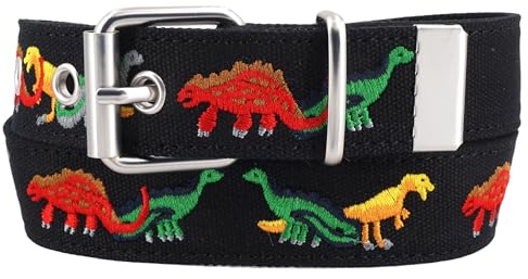 EANAGO Kinder Gürtel robuster Stoffgürtel mit Stickerei verstellbar | Für Kinder ca. 3–12 Jahre (Taillenumfang 52-67 cm), bequeme Schnalle, hochwertiges Accessoire für Schule, Freizeit & Alltag