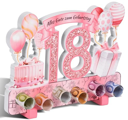 Geschenk 18. Geburtstag Mädchen Geldgeschenke Verpackung, 18 Geburtstag Deko Mädchen Aus Holz Deko, Geldgeschenke Alles Gute zum 18 Geburtstag, 18 geburtstag deko,geschenke zum 18 geburtstag mädchen