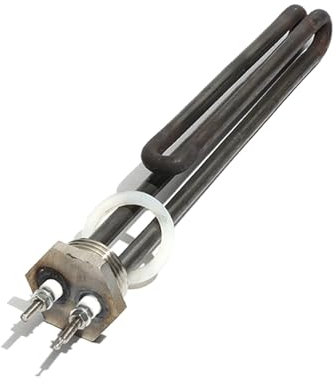 AUPERS Élément de chauffe-eau solaire fileté BSP/DN25 de 1 pouce Tube vert 304SUS et filetage 304SUS 110 V/220 V/380 V 1 kW/2 kW/3 kW/4 kW Reality(110V,3KW 230mm 304SUS)