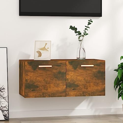 BOWEKAM Home & Garden-Wandschrank Räuchereiche 80x35x36,5 cm Holzmöbel Wahl