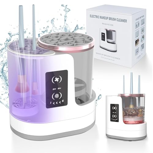 3 in 1 Multifunction Automatic Makeup Brush Cleaner and Dryer-Holder, Electric USB Cosmetic Brushes Cleaner Tool for All Size Beauty Brush Set (Air-Drying)