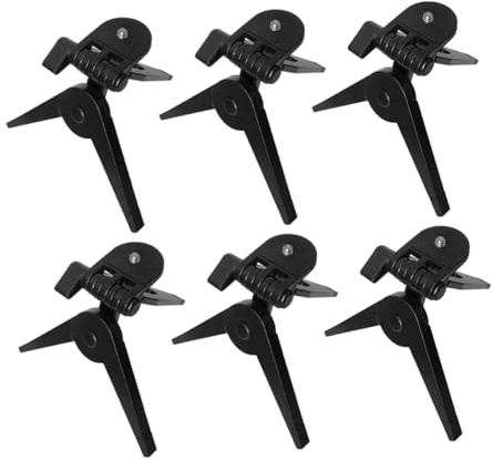 Treppiede da Tavolo per Fotocamera Digitale, 6 Pezzi Abs Nero | Design Piatto, Portatile e Leggero, Supporto Stabile per Uso Outdoor e Viaggio