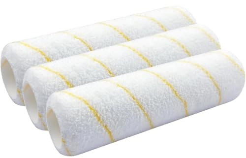 Great Andrew 3 PCS Paint Roller Covers 9 Inch, 1/2 Nap Microfiber