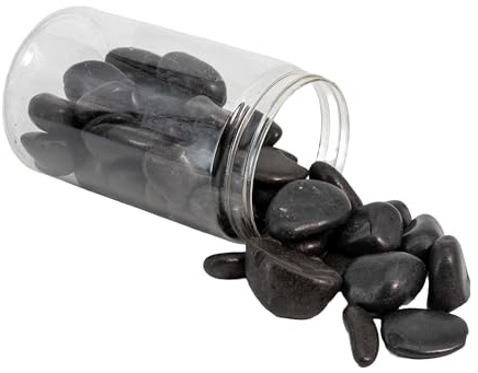 Deko Steine schwarz groß 2-4cm 2kg Garten Dekoration Basteln Vase Streudeko Kiesel