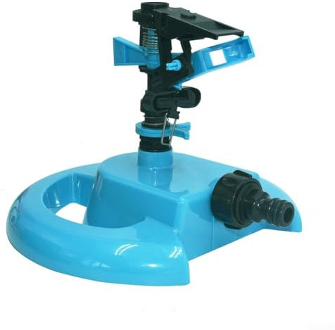 Garden Sprinkler, Automatic 360 Degree Rotating Rocker Arm Garden Sprinkler, Efficient Irrigation for Watering Your Lawn Plants Flowers Veggies (Blue)