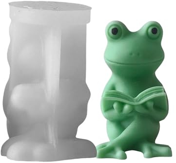 Moule en silicone souple en forme de grenouille pour décoration d'intérieur, savon, gâteau, chocolat, artisanat, fête d'anniversaire