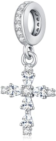 Eusense Charms Croix pour Bracelets Pandora Pendentif Charme Croix Européen Bijoux Cadeaux pour Femmes et Homme