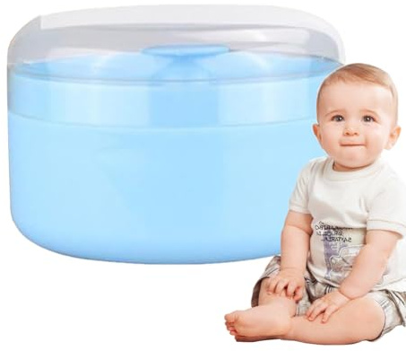 Contenedor De Talco Para Bebés Con Soplo - Estuche Para Polvos, Soplo En Polvo Para Cosméticos Corporales | Dispensador De Cajas De Esponjas | Para Cuidadores De Viaje Hogar Nuevos Padres Proveed