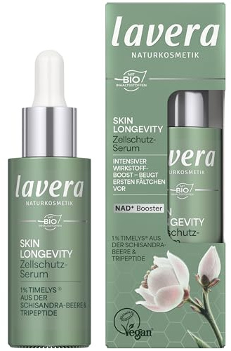 lavera Skin Longevity Zellschutz-Serum 50ml Hyaluron | vegane Naturkosmetik, Gesichtsserum mit pflanzlichen Wirkstoffen, für glatte, gepflegte Haut, Feuchtigkeit & Regeneration