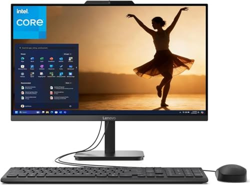 Lenovo 24 23.8 Intel 32GB 1TB SSD All-in-One Desktop Computer FHD IPS AIO | Anti-Glare Screen, WiFi 6, USB Keyboard and Mouse, Lifetime Office 365 for Web and Windows 11, Finished in Charcoal