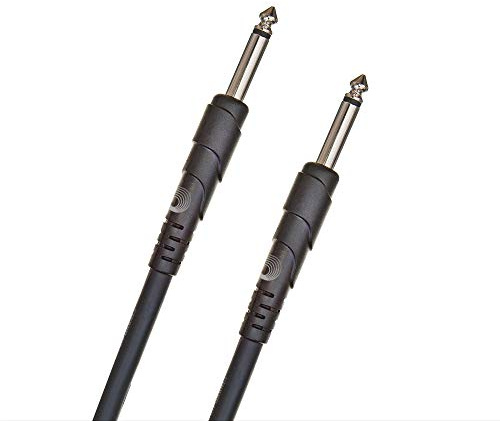 D'Addario Classic Series Speaker Cable - Shielded for Noise Reduction Evans - 1/4 Inch Male to 1/4 Inch Male - 5 Feet/1.52 Meters - Straight Ends - 1 Pack