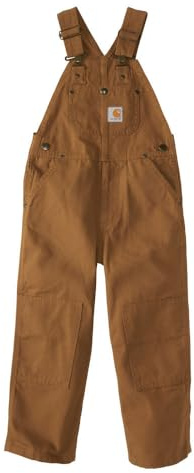 Carhartt Boys' Canvas Bib Overall,Carhartt Brown,4