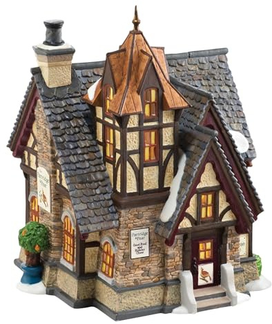 Department 56 Dickens Village The Partridge and Pear Restaurant Lit Building, 7.68 Inch, Multicolor