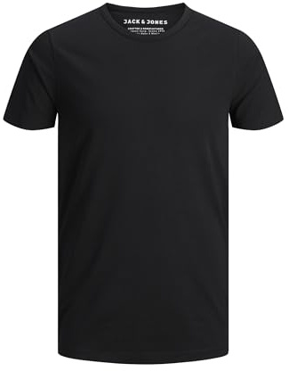 Jack and Jones Basic O-Neck Short Sleeve Men's T-Shirt Black Large