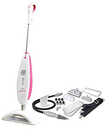 Sienna Luna Plus SSM-3016 Système de Nettoyage à Vapeur, Balai Vapeur, Balai pour Carrelage, Nettoyeur Vapeur pour Sols Durs, Nettoyeur Vapeur Portable, Vadrouille (Rose)