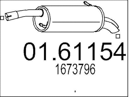 MTS 01.61154 Endschalldämpfer Kompatibel mit FORD Fiesta Mk6 Schrägheck JA8, JR8 1673796
