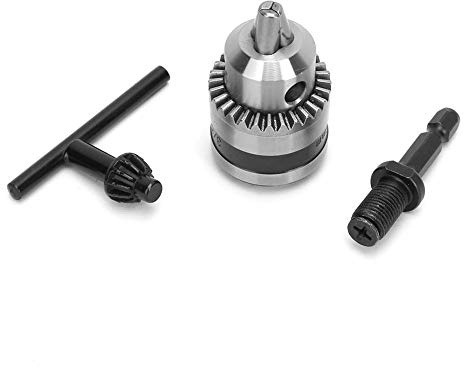 1 Uds 0,6-6 MM 3/8-24UNF portabrocas de acero ligero con vástago hexagonal de 1/4 pulgadas y varilla de extensión para taladro eléctrico