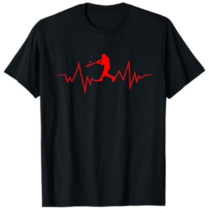 Baseball Heartbeat Cool Design pour les fans de sport T-Shirt