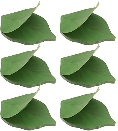 Create idea 6 Blöcke (300 Blatt) Grünes Blatt Haftnotizen Notizblöcke Postnotizen Selbstklebende Anti-Vergessen-Erinnerungsnotizen Notizblöcke für den Heimgebrauch in der Schule 9,5 x 6,2 cm