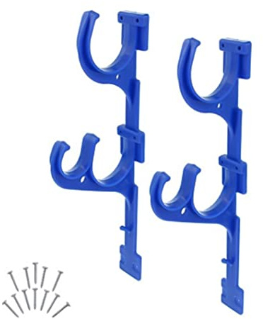 Pool Pole Hanger Swimming Pool Brush Hangers Pole Holder Hooks for Telescopic Poles Leaf Rakes Skimmers Garden Tools Swimming Pool Accessories 2 Pcs