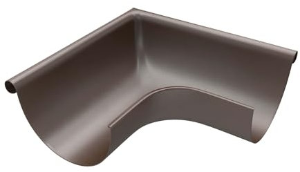 ZAMBELLI Angolo di grondaia 90 gradi (angolo esterno) zincato 105cm marrone rame Angolo di grondaia con cordone all'esterno per grondaia semicircolare, senza saldatura
