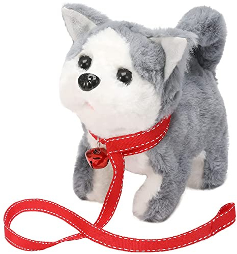 EKKONG Chien Jouet Enfant, Chien de Compagnie interactif électronique, Peluches et Animaux Interactifs, Marche, aboiement, remue la Queue, Cadeaux de Jouets pour 3 4 5 6+ Ans