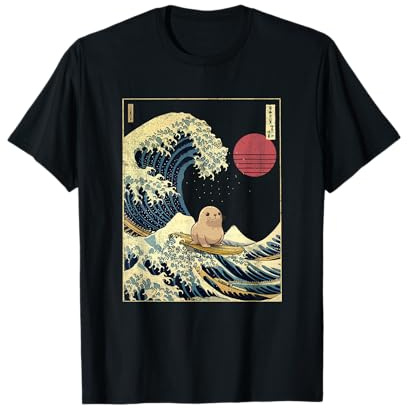 Seal Kanagawa Wave Funny Surf Animal T-Shirt