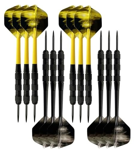 JOEBO 18 Gramm Steeltip Darts Kits Beruf Metall Darts Set mit Darts Flight Nylon Schäfte Tragbare O-Ringe Werkzeug Darts Box Iron Darts Nylon Schäfte Stahlspitze/736 (Farbe: Opp Beutel Farbe Matchi)