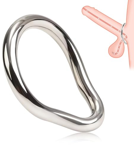 FST Metal Cock Ring Stainless Steel Cock Ring in 7 Sizes Penis Ring for Delay Ejaculation Lasting Erection Smooth Arc Pleasure Ring Erection Rings for Men (1.77 Inch)
