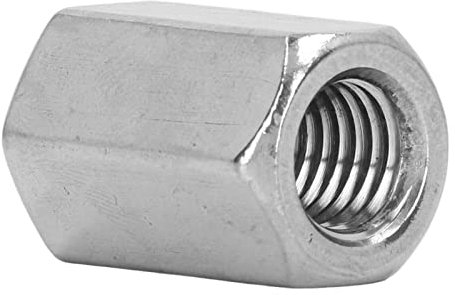 Sechskant-Verbindungsmutter, Metrische Sechskant-Überwurfmutter, Überwurfmuttern, M12 X 1,75 19L 30 Mm, Edelstahl, Geeignet Für Bolzen, Doppelkopfschrauben, Maschinenschrauben