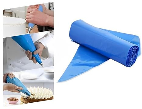 Venuscello® 50 x Blue Icing Piping Savoy Bag 21 Plastic Reusable Non Sticky Cupcake Pastry Cookies Cake Dessert Decorative Easy Grip Comfortable Strong Perfect Baking Professional Kitchen