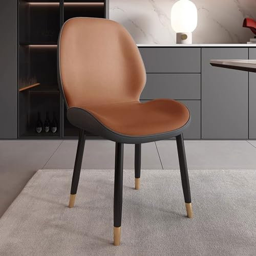 Set mit 4 MDining Stühlen mit Tech-Stoffpolsterung und hoher Rückenlehne, Metallbeine, stilvolle Sitzgelegenheit für Küche, Wohnzimmer oder Esszimmer