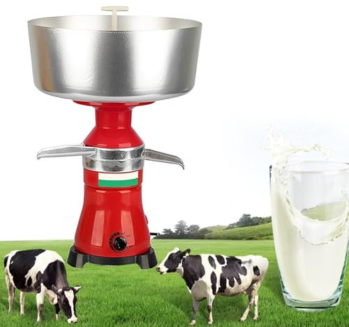 Separador De Nata De Leche De 12 L/3,17 Galones, Separadores De Leche Fresca EléCtricos, MáQuina Desnatadora De Queso De Vaca, Dispensadores De Nata Montada, CentríFuga De Mantequilla,220V