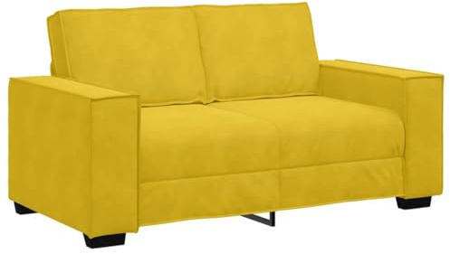 vidaXL Gul 2-sitssoffa 120 cm, Sammet, 2-sits, Soffa, TV-stol