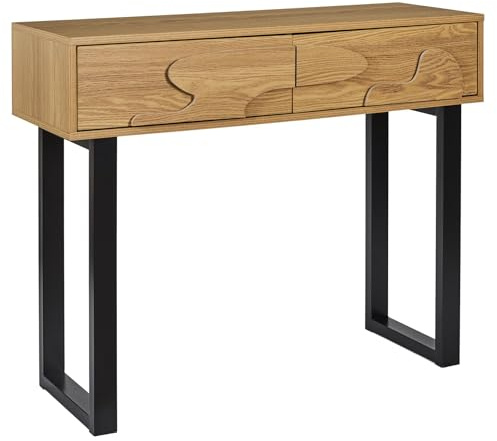 HOME DECO FACTORY Console Moderne avec Étagères Rangement Optimisé Marron
