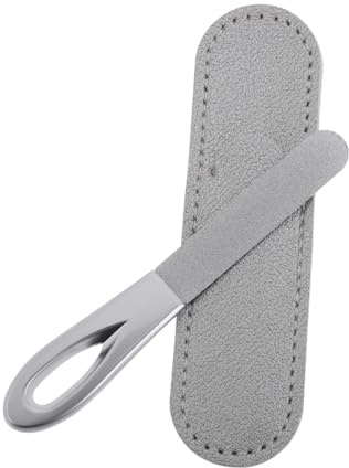 AUTSUPPL Nagelfeile Doppelseitig Für Fingernägel Und Zehennägel Aus -aluminium Mit Anti-rutsch-griff Und Pu-hülle Für Maniküre